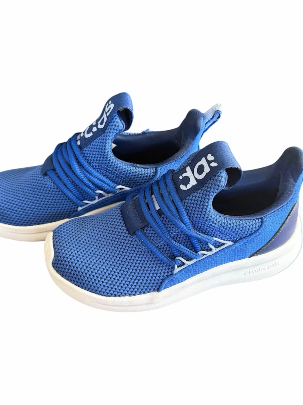 Adidas Cloudfoam Lite Racer Adapt 7.0 Kids' Shoes-Royal Blue/White
